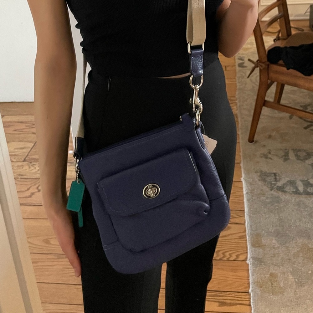 New with tags Coach navy purse